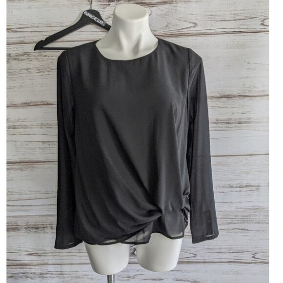 41 Hawthorn Stitch Fix Black Twist Front Blouse sz Small - Picture 1 of 5